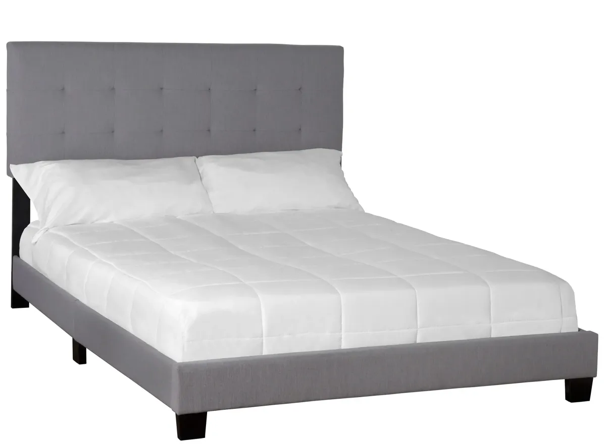 Eden Upholstered Bed in Light Gray by Bernards Furniture Group