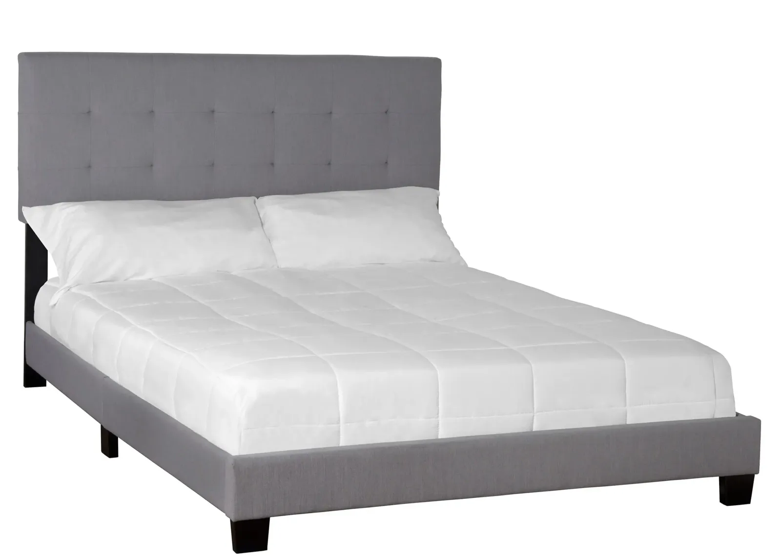 Eden Upholstered Bed in Light Gray by Bernards Furniture Group