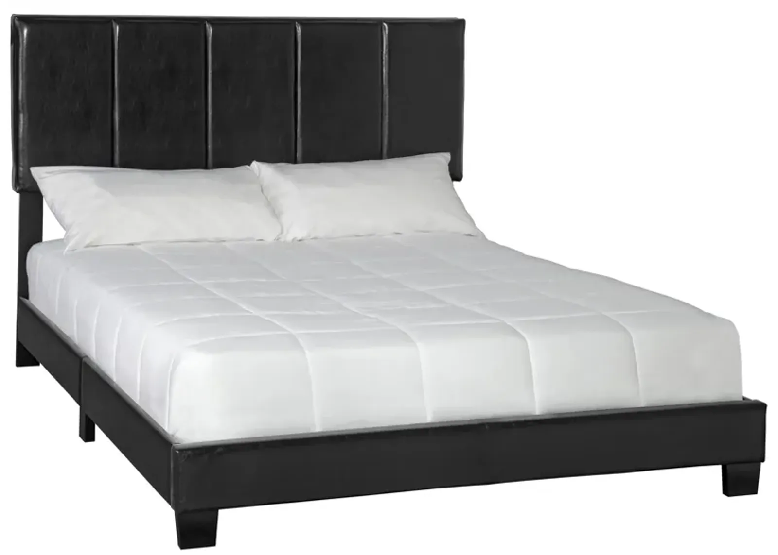 Harper Upholstered Bed in Black by Bernards Furniture Group