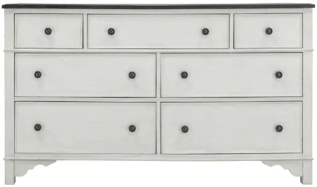 Colette Bedroom Dresser in Feathered White / Rich Charcoal by Riverside Furniture