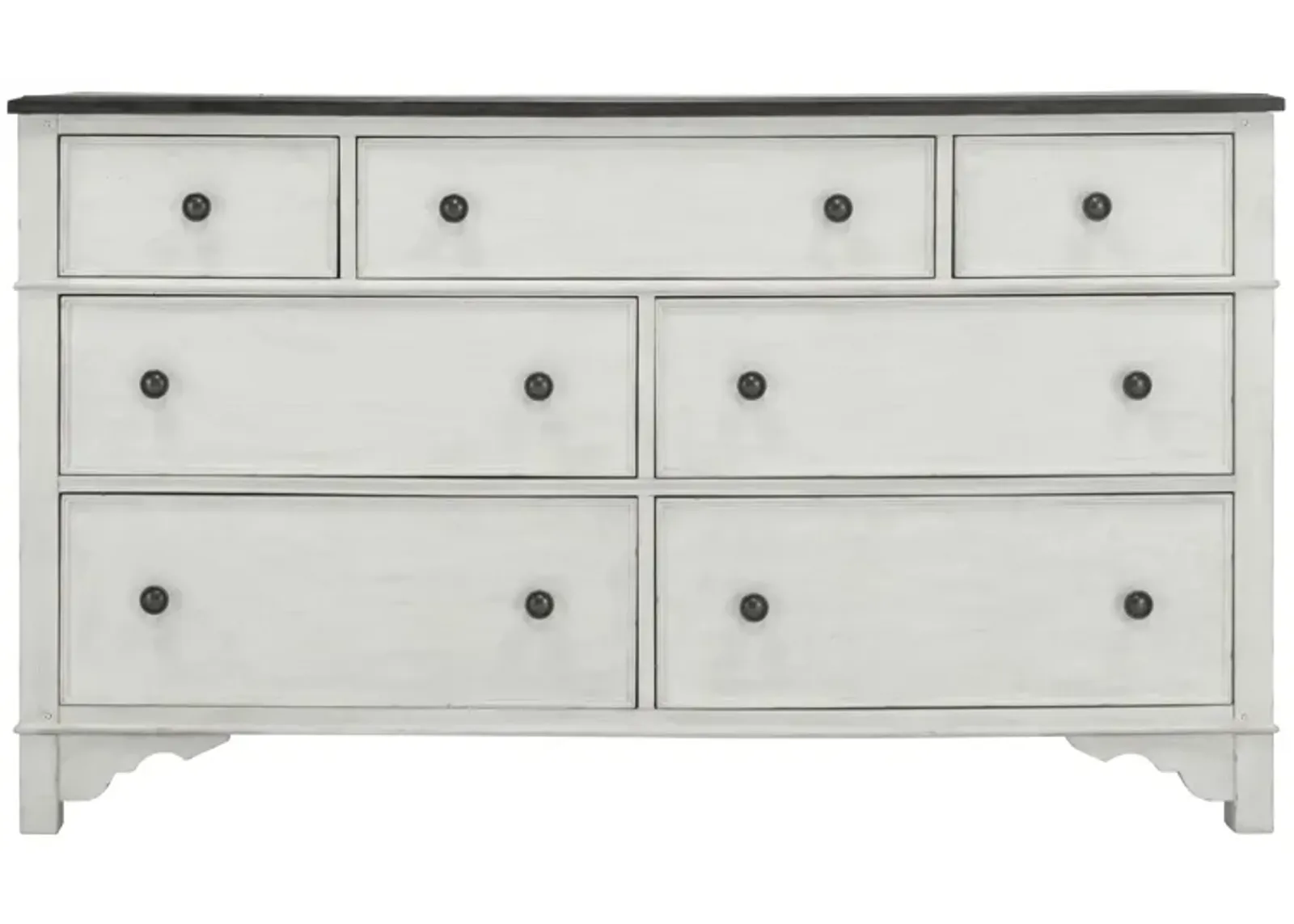 Colette Bedroom Dresser in Feathered White / Rich Charcoal by Riverside Furniture