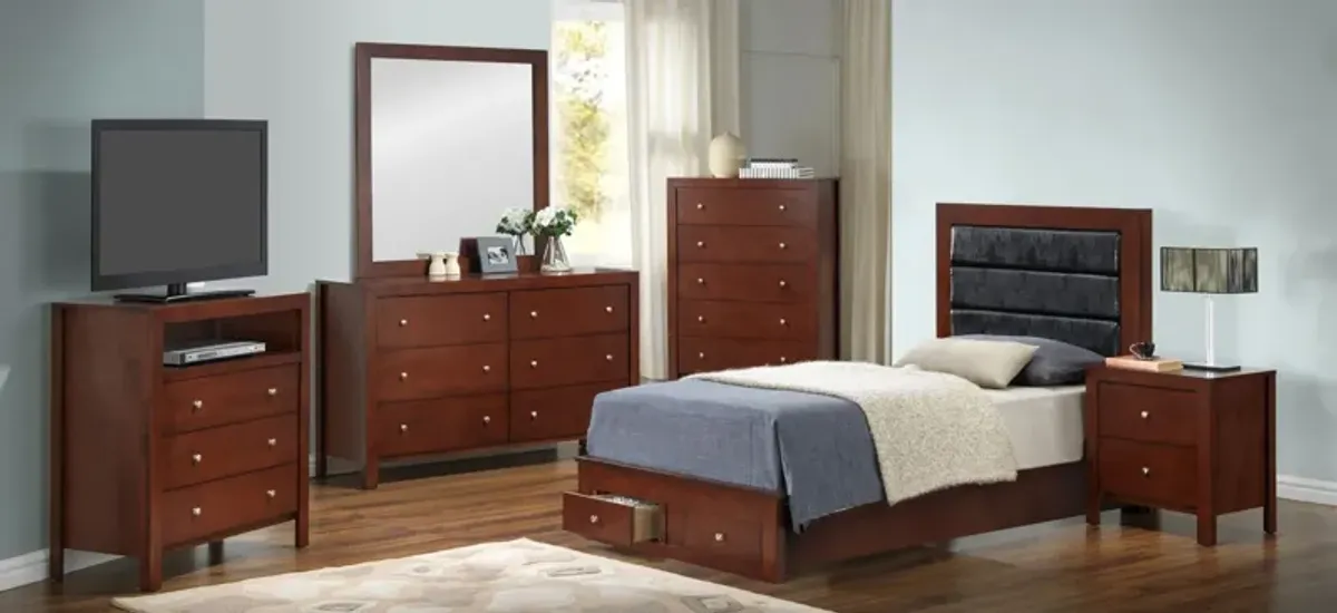 Burlington Twin Storage Bed in Cherry by Glory Furniture