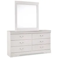 Anarasia Dresser and Mirror in White by Ashley Furniture