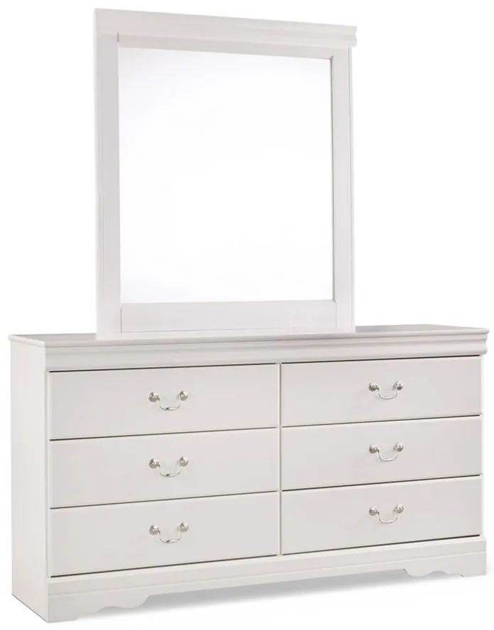 Anarasia Dresser and Mirror in White by Ashley Furniture