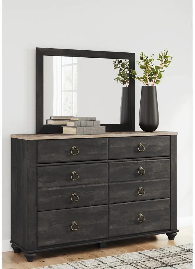 Nanforth Dresser and Mirror in Two-tone by Ashley Furniture