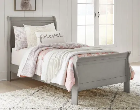Kordasky Twin Sleigh Bed in Gray by Ashley Furniture