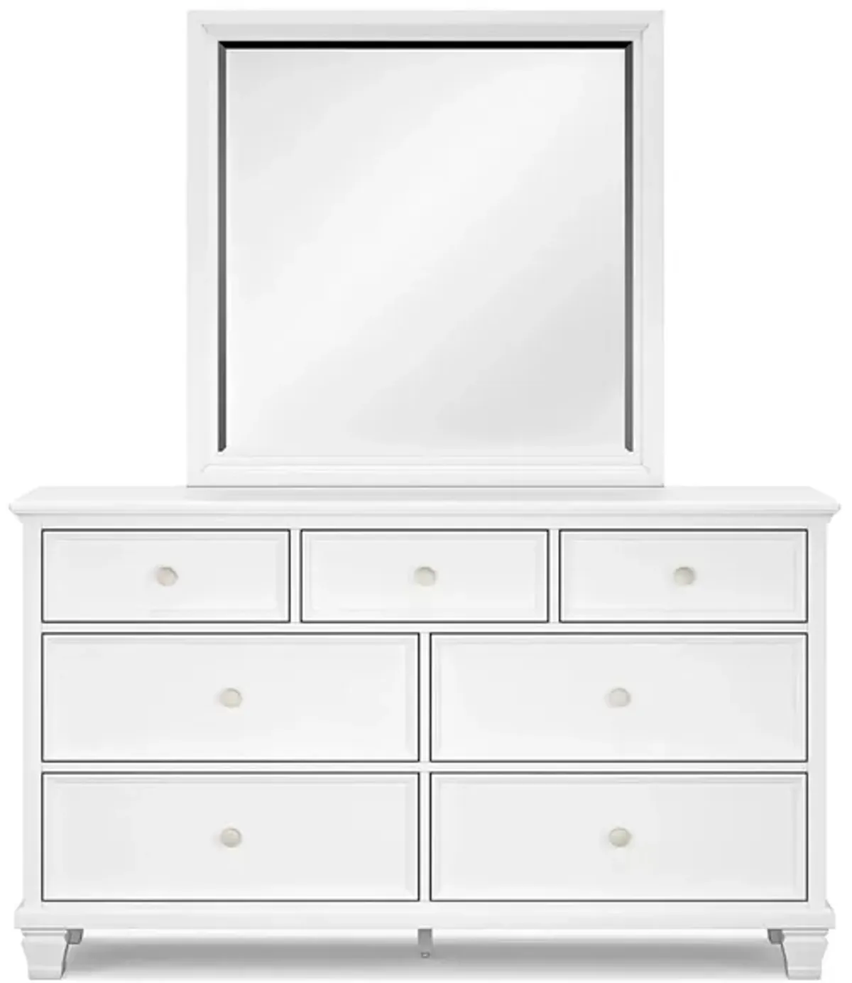 Fortman Dresser and Mirror in White by Ashley Furniture