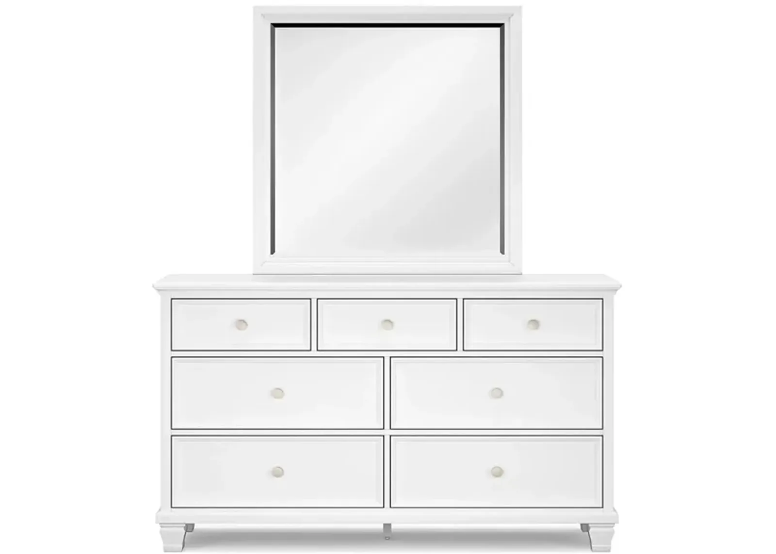 Fortman Dresser and Mirror in White by Ashley Furniture