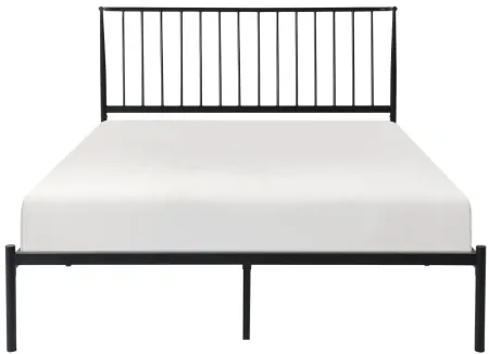 Fawn Full Metal Platform Bed in Black by Homelegance