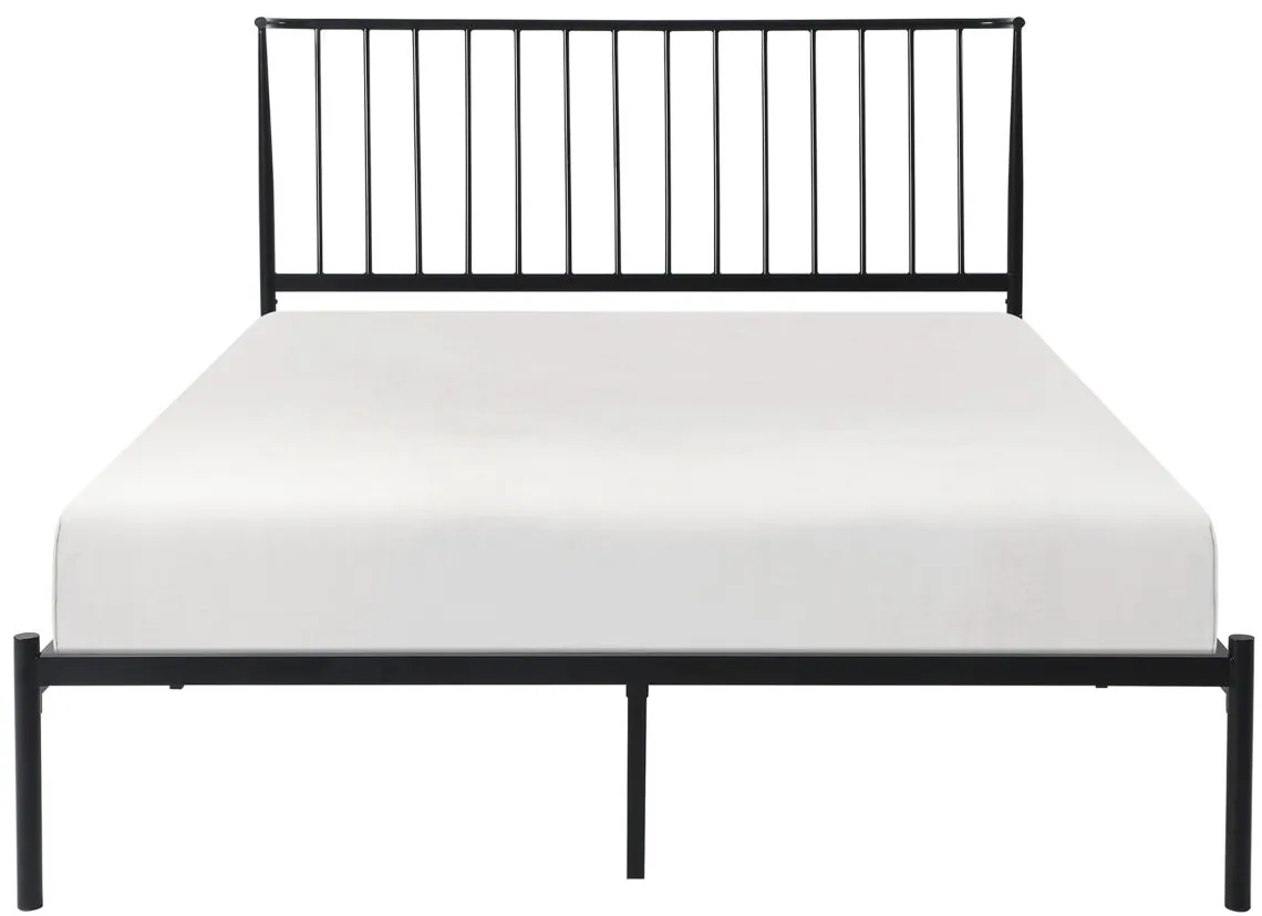 Fawn Full Metal Platform Bed in Black by Homelegance