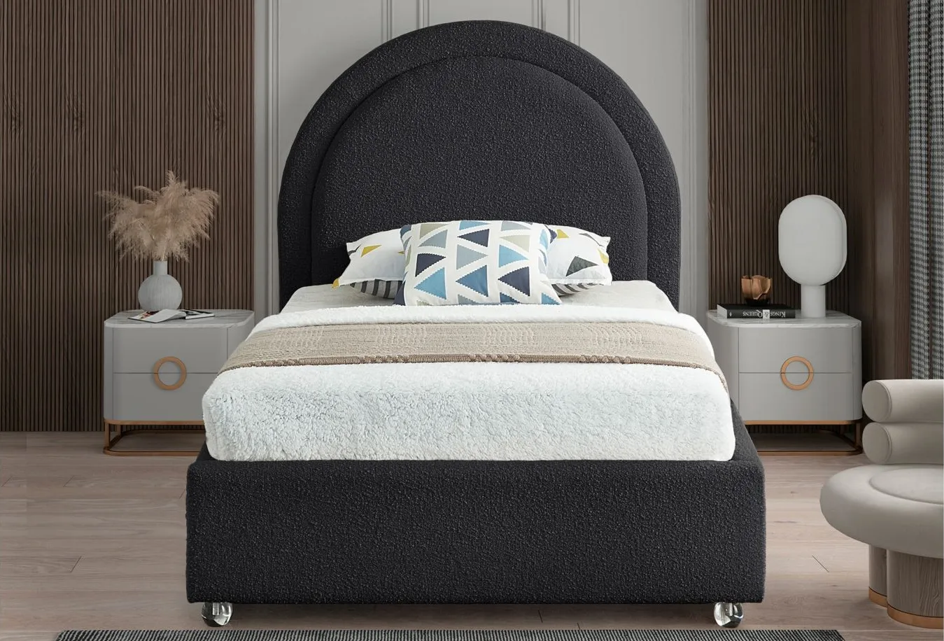 Milo Twin Bed in Gray by Meridian Furniture