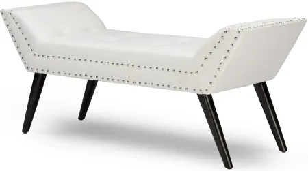 Tamblin Ottoman Seating Bench in White by Wholesale Interiors