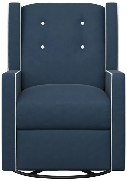 Mikayla Swivel Glider Rocker Recliner Chair in Blue by DOREL HOME FURNISHINGS