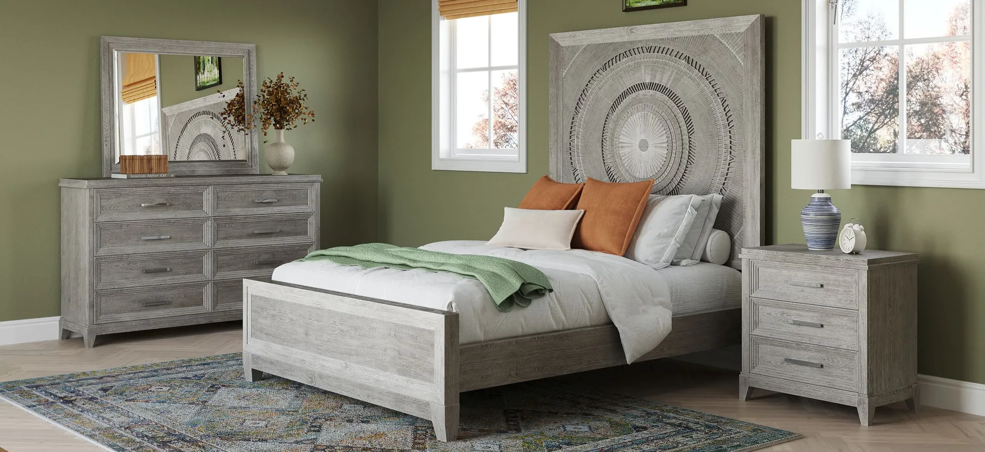 Montara Bedroom Dresser in Washed Taupe Silver Champagne by Liberty Furniture