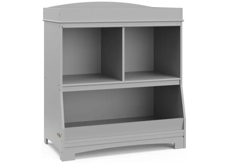 Graco Benton Changing Table with Storage and Removable Topper in Pebble Gray by Bellanest