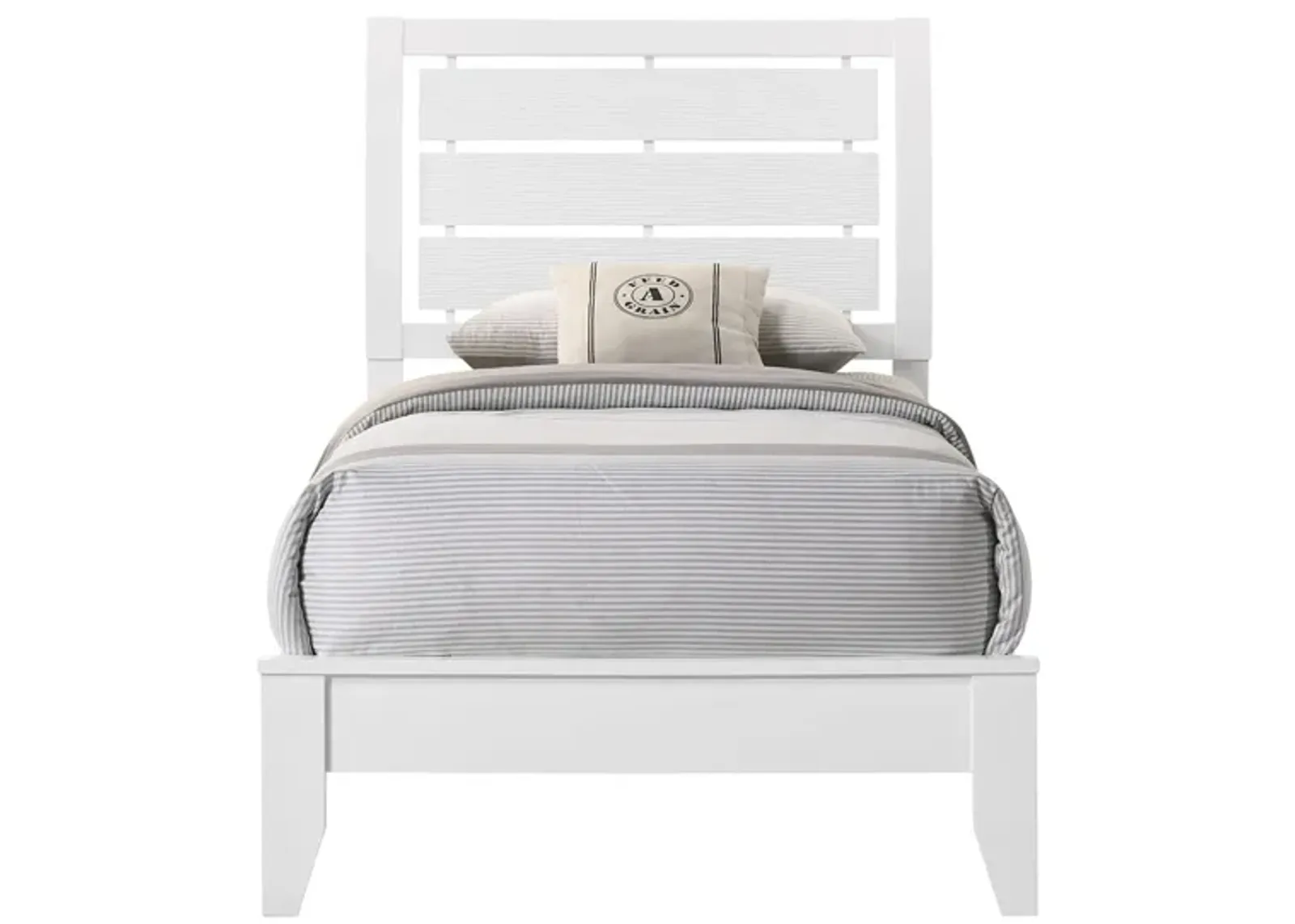 Evan Twin Bed in White by Crown Mark