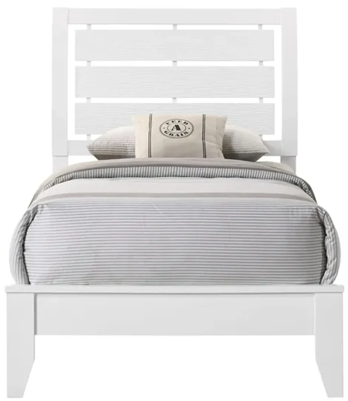 Evan Twin Bed in White by Crown Mark