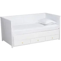 Thomas Daybed with Storage Drawers in White/Gold by Wholesale Interiors