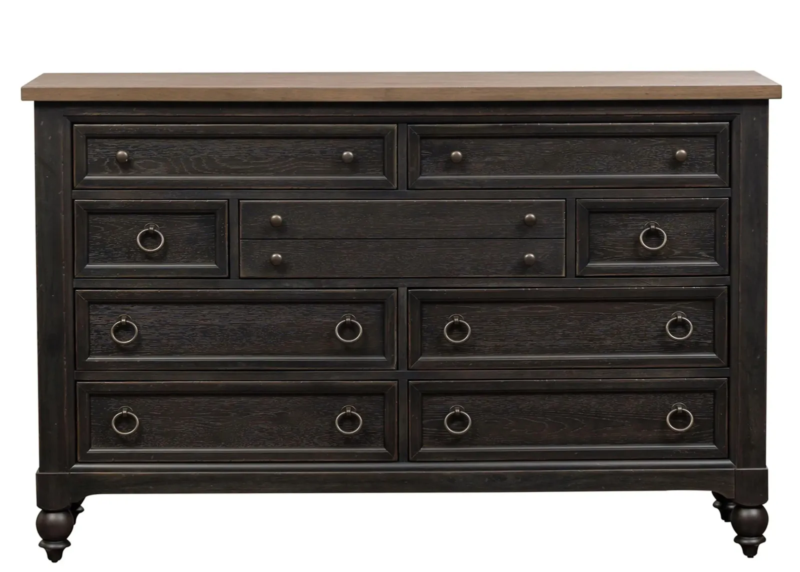 Coventry 9-drawer Dresser in Dusty Taupe & Black by Liberty Furniture