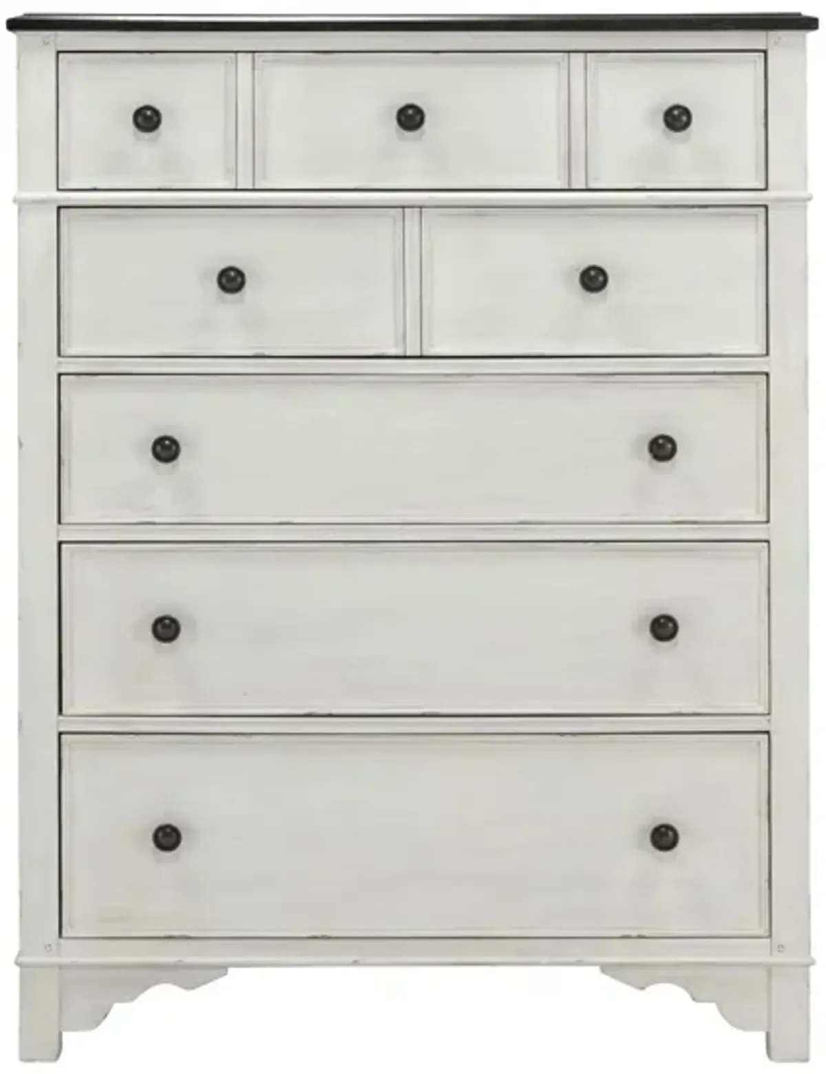 Colette Chest in Feathered White / Rich Charcoal by Riverside Furniture