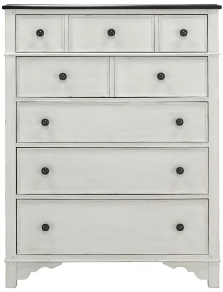 Colette Chest in Feathered White / Rich Charcoal by Riverside Furniture