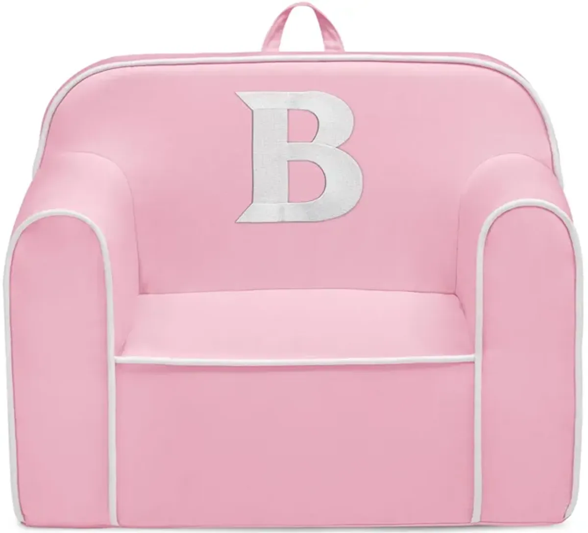 Cozee Monogrammed Chair Letter "B" in Pink/White by Delta Children