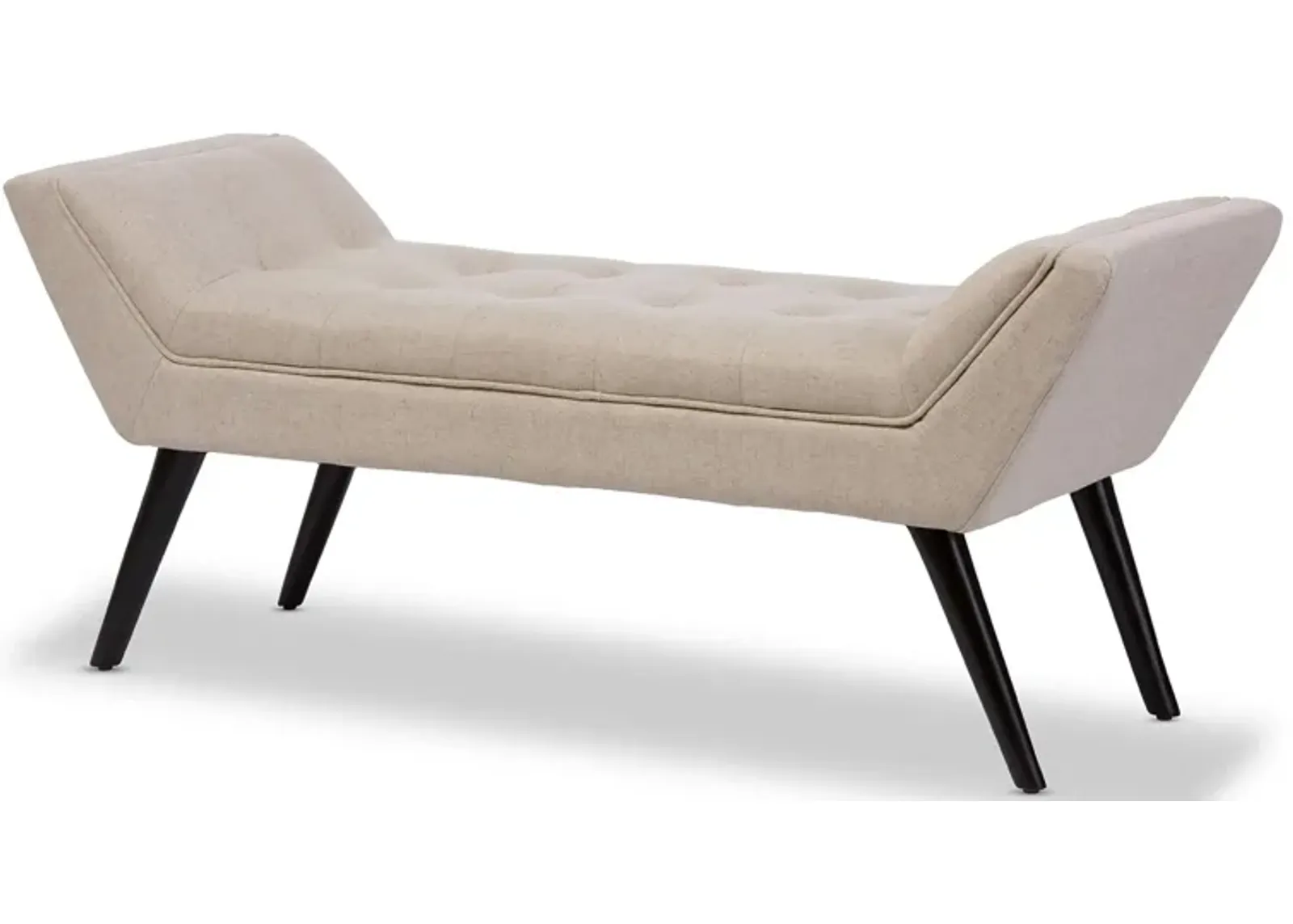 Tamblin Mid-century Bench in Dark Beige by Wholesale Interiors