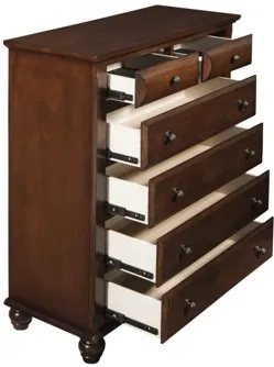 Clarion Bedroom Chest in Brown Cherry by Bellanest