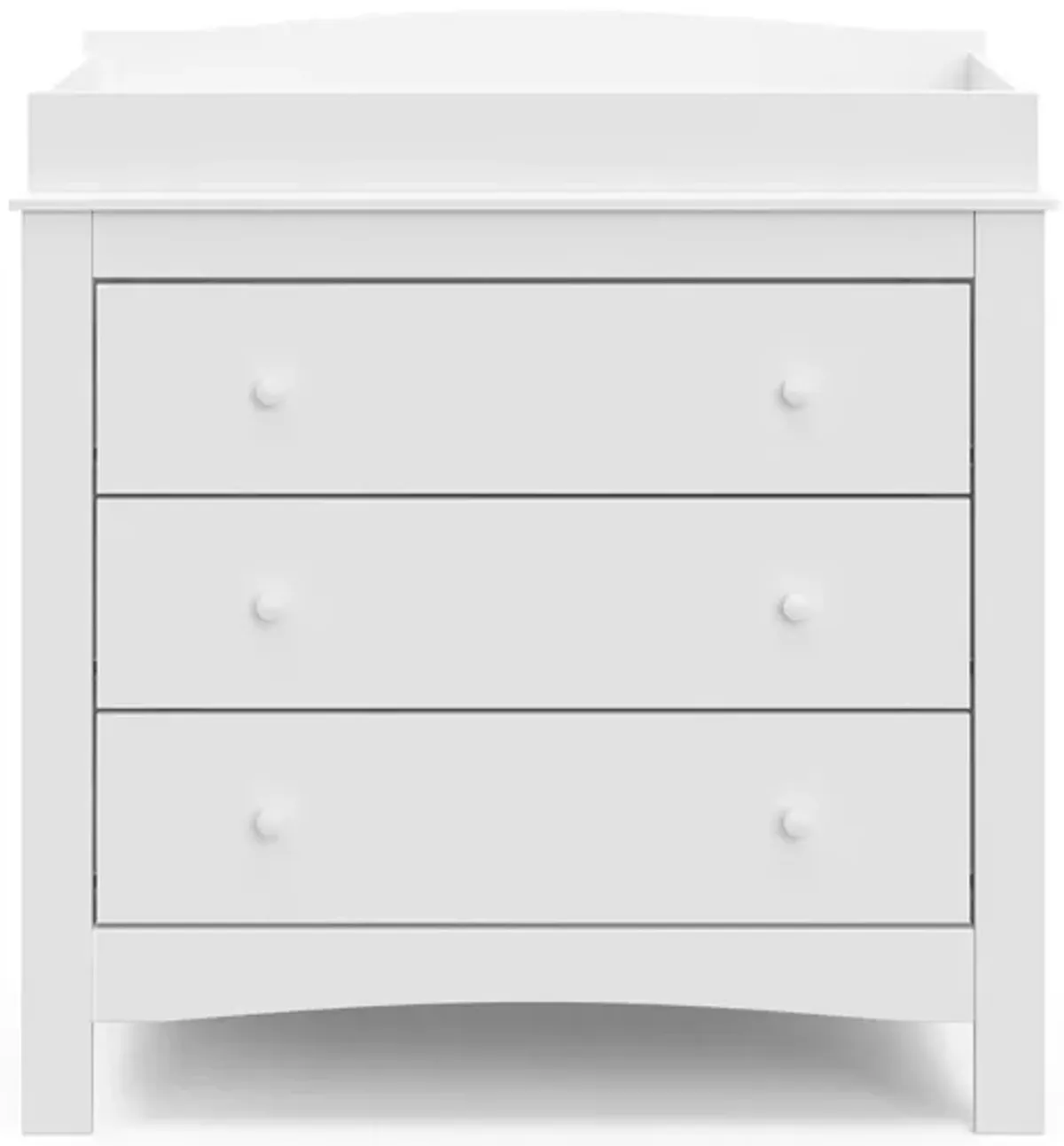 Nolan 3-Drawer Chest w/Topper in White by Bellanest