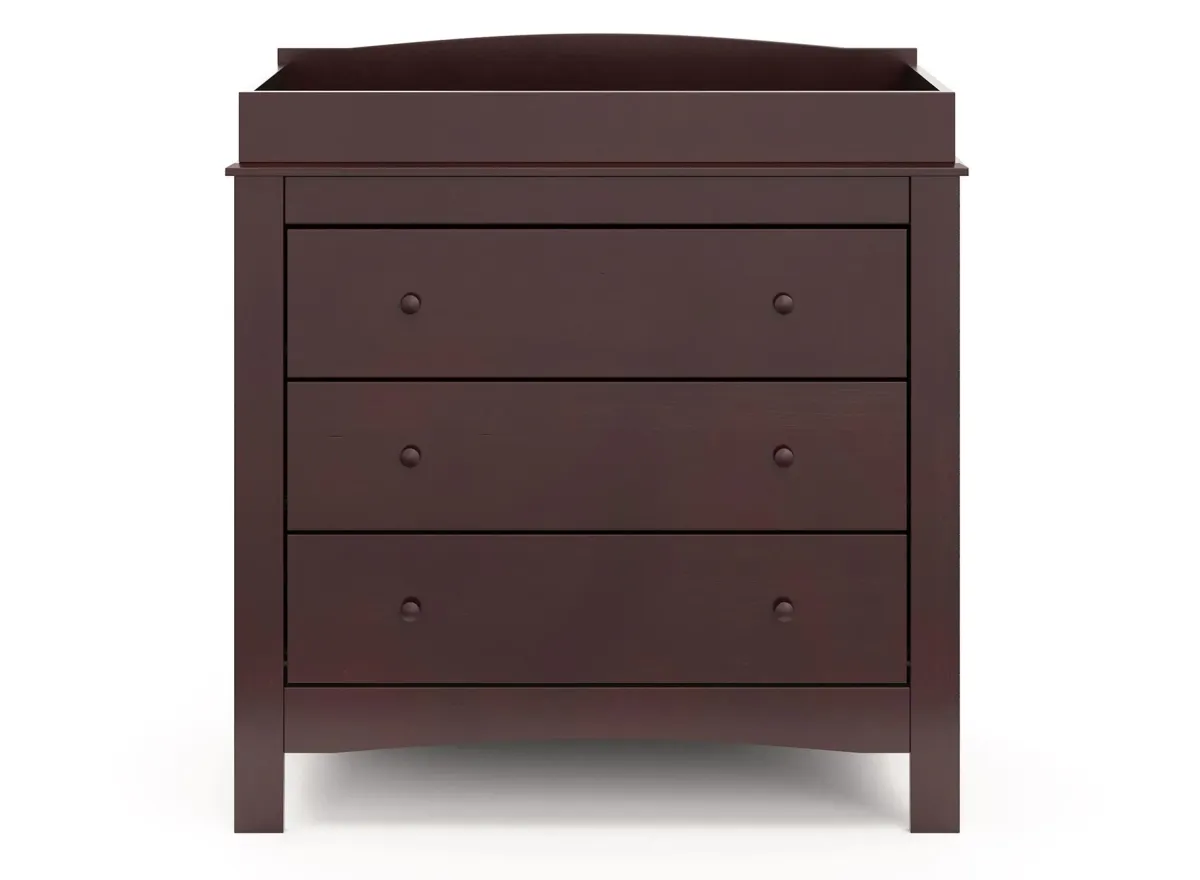 Nolan 3-Drawer Chest w/Topper in Espresso by Bellanest