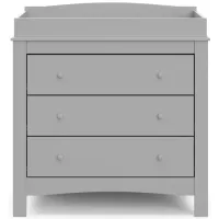 Nolan 3-Drawer Chest w/Topper in Pebble Gray by Bellanest