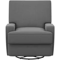 Rylan Swivel Glider Rocker Recliner Chair in Dark Gray by DOREL HOME FURNISHINGS