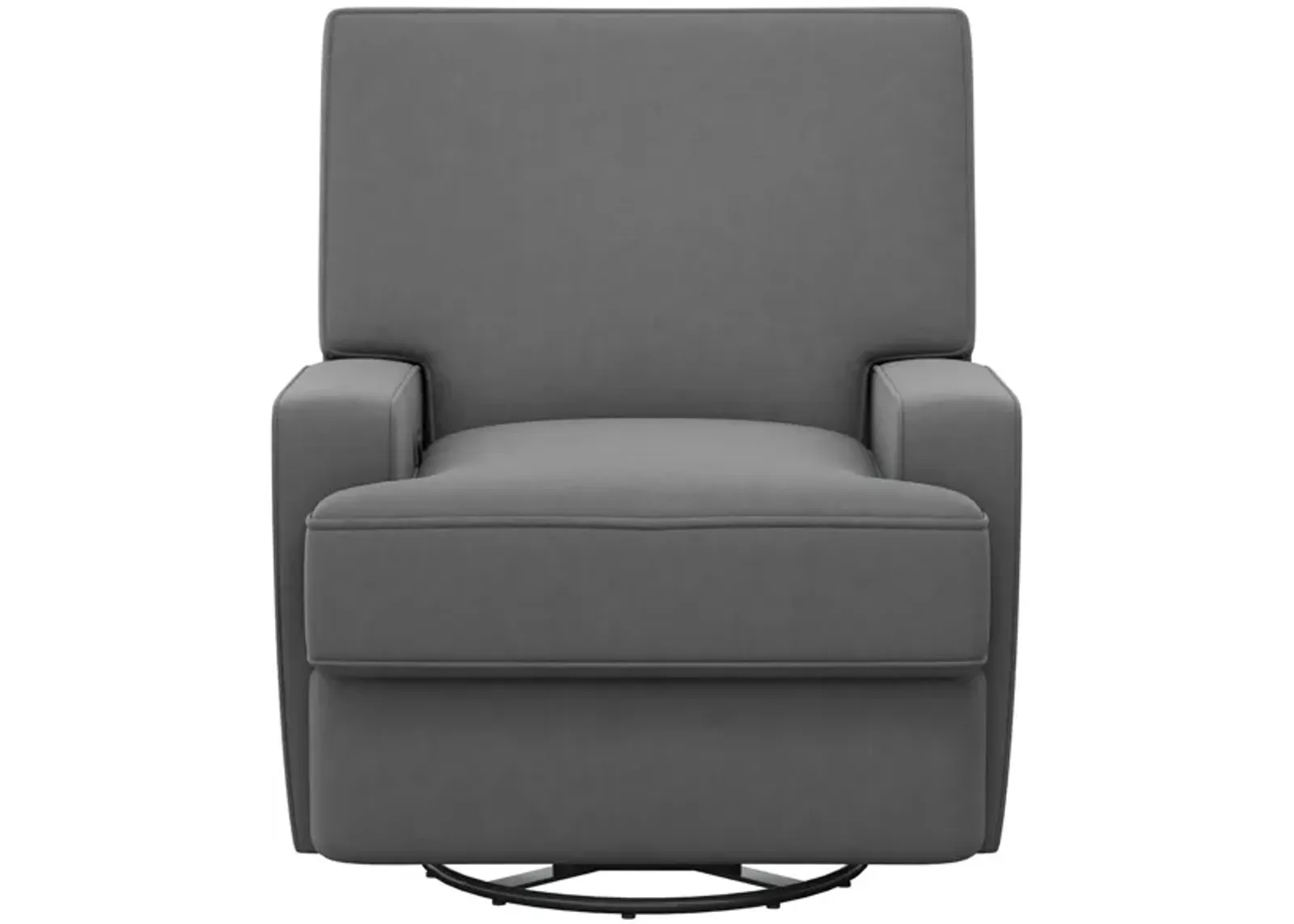 Rylan Swivel Glider Rocker Recliner Chair in Dark Gray by DOREL HOME FURNISHINGS