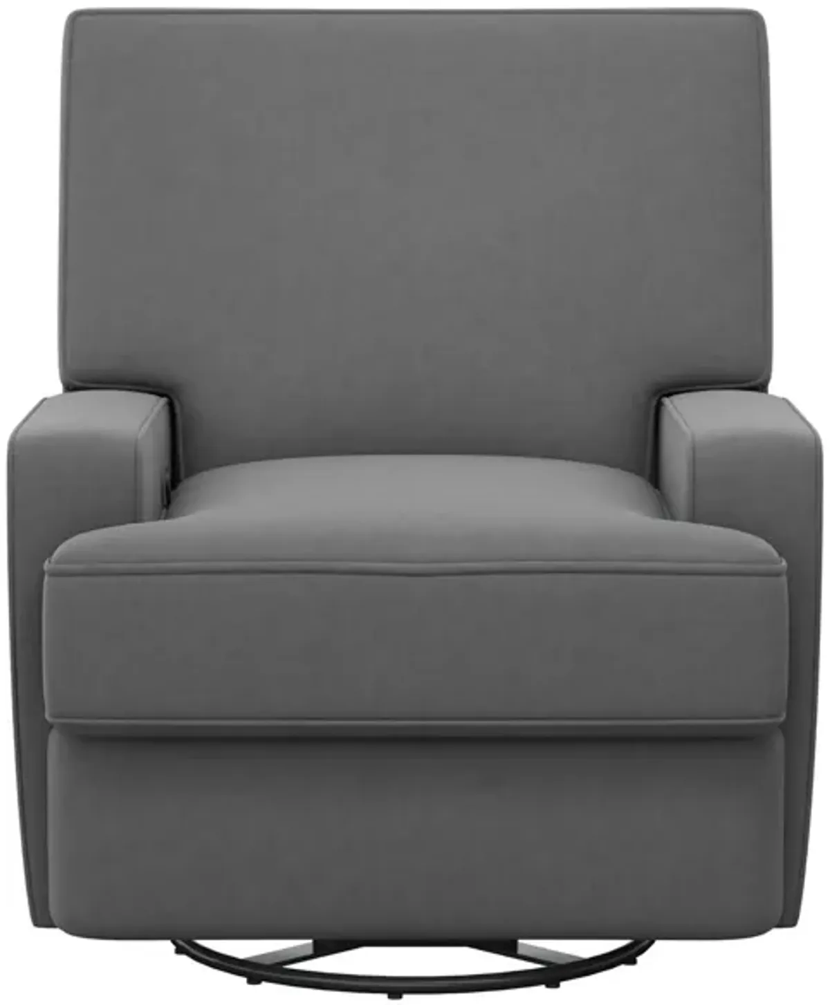 Rylan Swivel Glider Rocker Recliner Chair in Dark Gray by DOREL HOME FURNISHINGS