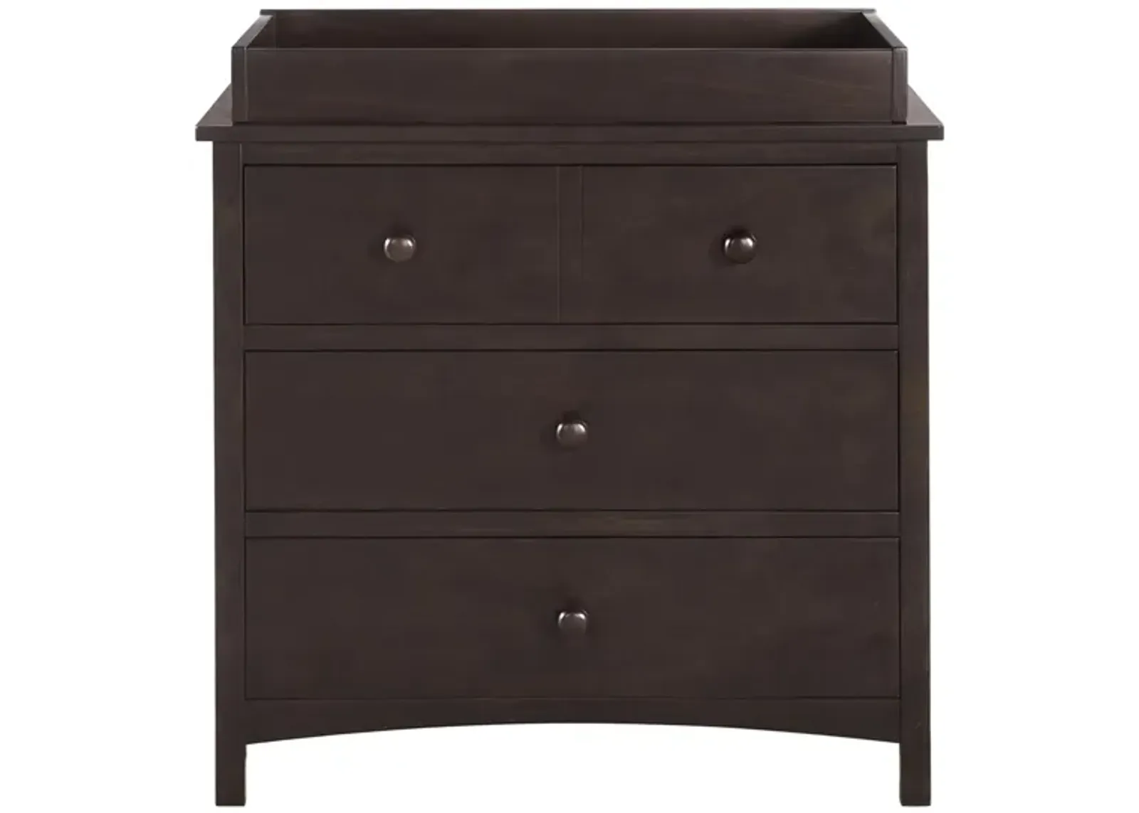 Oxford Baby Universal 3-Drawer Dresser & Changing Topper in Espresso by M DESIGN VILLAGE