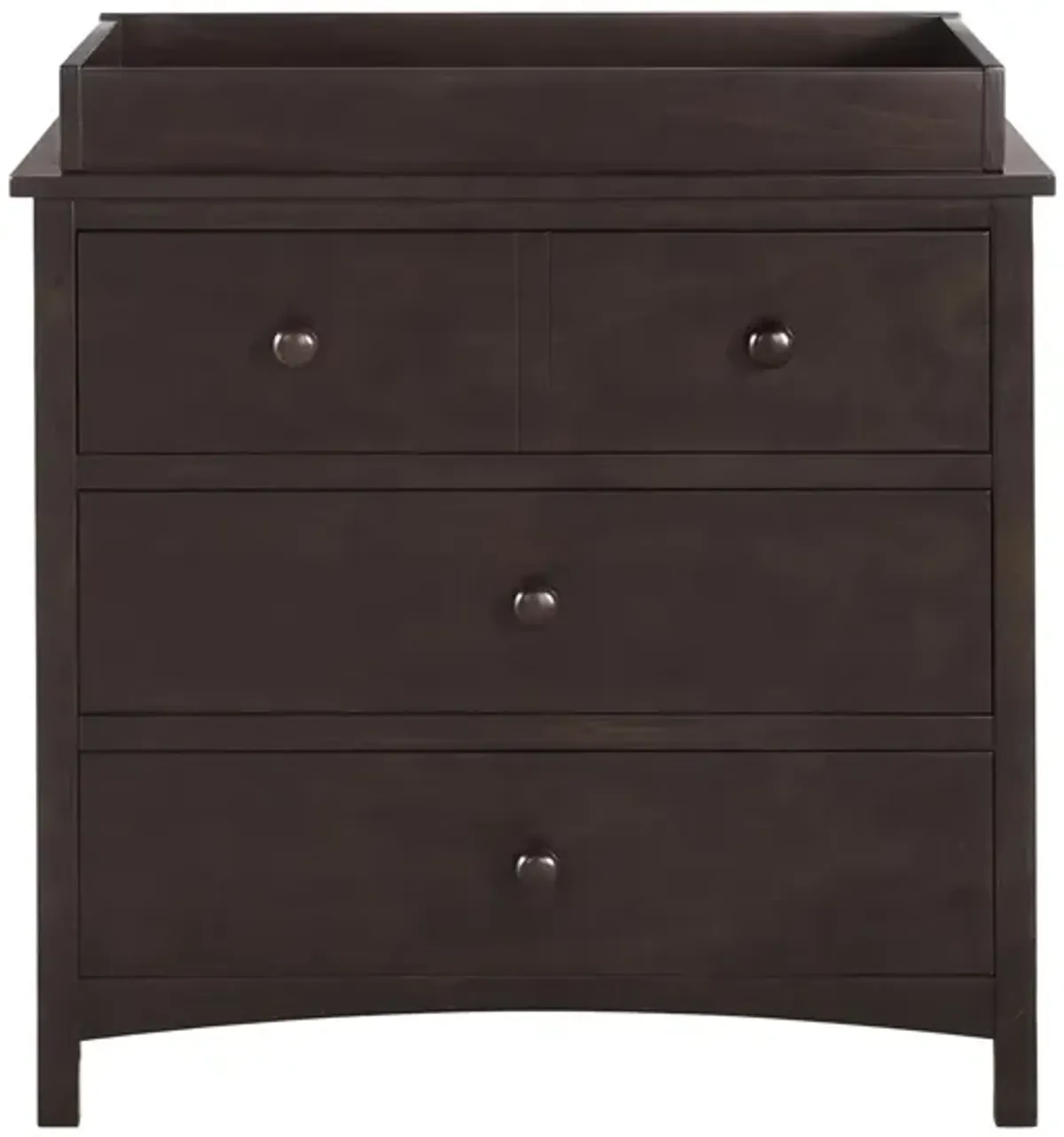 Oxford Baby Universal 3-Drawer Dresser & Changing Topper in Espresso by M DESIGN VILLAGE