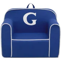 Cozee Monogrammed Chair Letter "G" in Navy/White by Delta Children