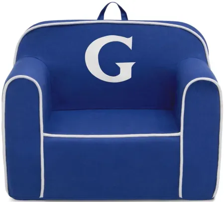 Cozee Monogrammed Chair Letter "G" in Navy/White by Delta Children