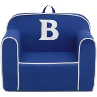 Cozee Monogrammed Chair Letter "B" in Navy/White by Delta Children