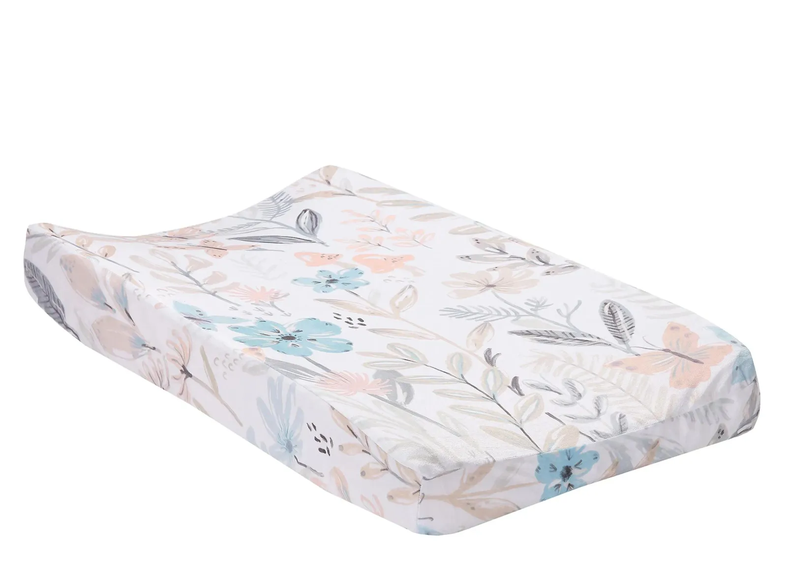 Baby Blooms Changing Pad Cover in White