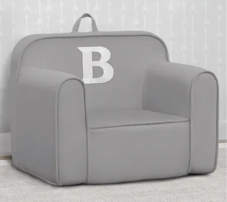 Cozee Monogrammed Chair Letter "B" in Light Gray by Delta Children