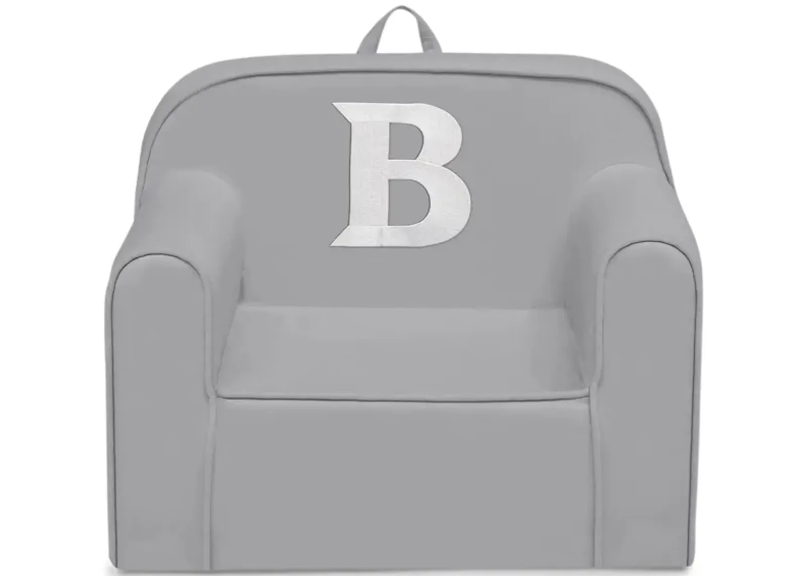 Cozee Monogrammed Chair Letter "B" in Light Gray by Delta Children