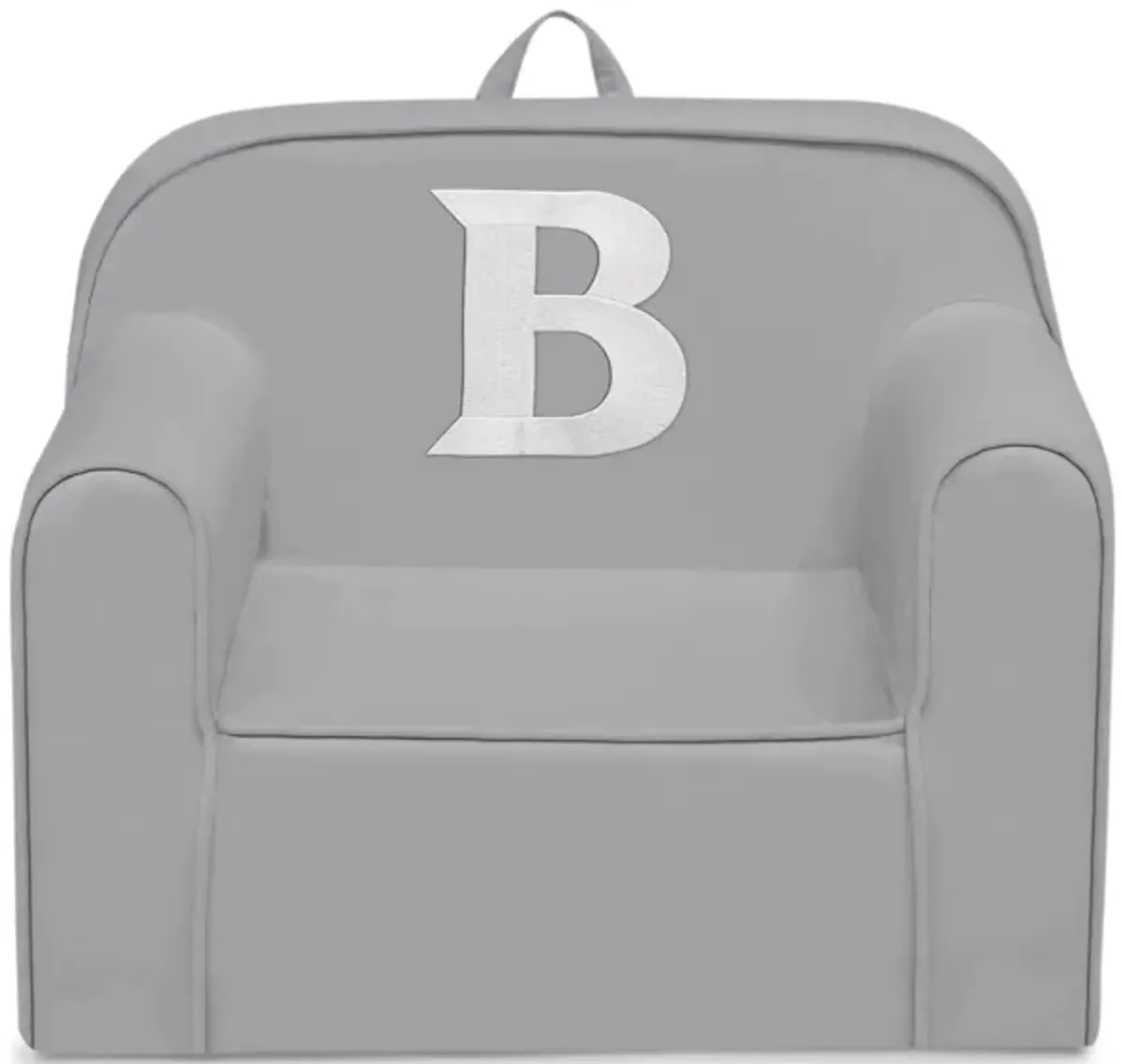 Cozee Monogrammed Chair Letter "B" in Light Gray by Delta Children