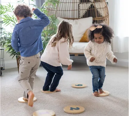 Little Partners Step 'N Learn Stepping Stones in Natural/Primary by BK Furniture