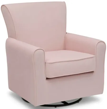 Elena Glider Swivel Rocker Chair by Delta Children in Blush Velvet by Delta Enterprises