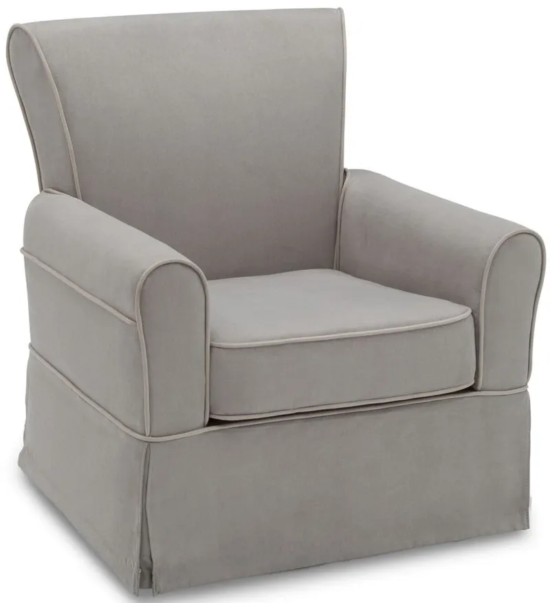 Benbridge Nursery Glider Swivel Rocker Chair by Delta Children in Dove Gray with Soft Gray Welt by Delta Enterprises