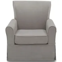 Benbridge Nursery Glider Swivel Rocker Chair by Delta Children in Dove Gray with Soft Gray Welt by Delta Enterprises