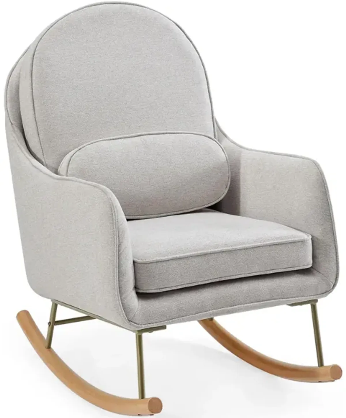 Ella Rocker with LiveSmart Evolve Fabric by Delta Children in Limestone/Melted Bronze and Natural by Delta Children