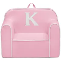 Cozee Monogrammed Chair Letter "K" in Pink/White by Delta Children