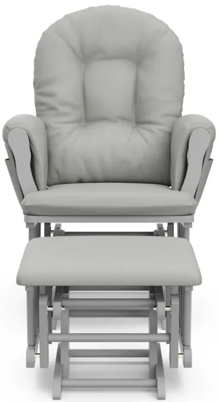 Hoop Glider and Ottoman in Pebble Gray w/Light Gray by Bellanest